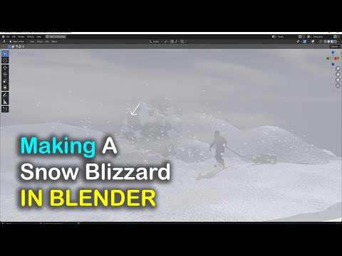 making a snow blizzard in blender