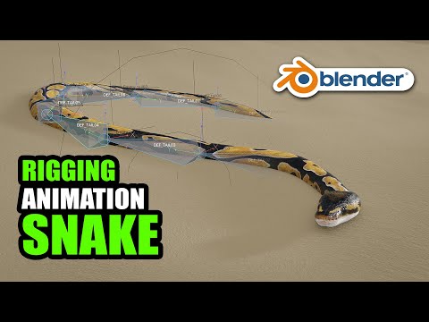 Snake ground matching rig and animation in Blender