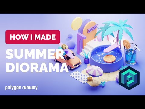 Summer Diorama in Blender 3.1 – 3D Modeling Process | Polygon Runway