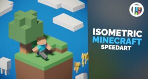 Isometric Minecraft Speed Art in Blender