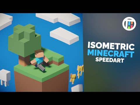 Isometric Minecraft Speed Art in Blender