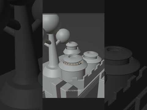 Low poly towers made in Blender 3D #3dillustration #b3d #blender3d