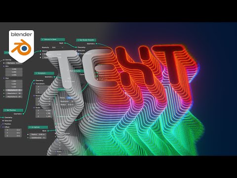 Abstract Text Animation in Geometry Nodes & Eevee (Blender Tutorial)