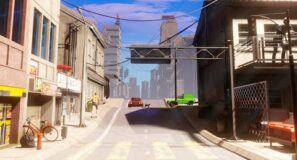 making an anime city street scene in blender timelpase