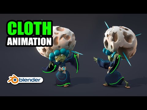 Hand keyed cloth animation in Blender