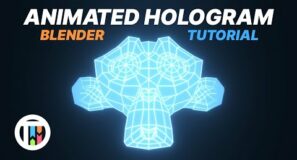 Animated Hologram Type Effect Tutorial in Blender 2.9 Eevee