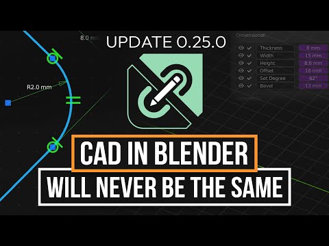 CAD In Blender Will Never Be The Same… | CAD Sketcher 0.25.0 Update