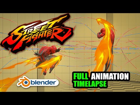 Street Fighter animation in Blender – Full animation timelapse