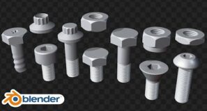 Create Nuts and Bolts with Blender’s Bolt Addon