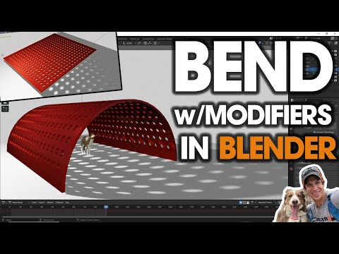 Creating a Bent Perforated Metal Sheet in Blender (Modifier Tutorial)