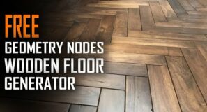 free blender geometry nodes wooden floor generator