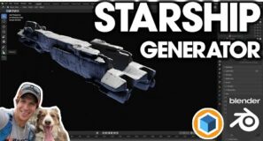 Easy STARSHIPS in Blender with Starship Generator!