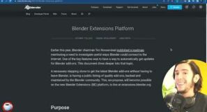 BLENDER EXTENSIONS PLATFORM – Blender.Today LIVE #208
