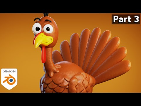 Thanksgiving Turkey – Part 3 🦃 (Blender Tutorial)