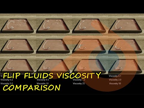 Large Scale Flip Fluids Viscosity Comparison – Blender