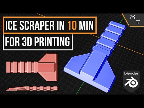 Model An Ice Scraper For 3D Printing In 10 Minutes  Ep. 3 – Blender 3.0 / 2.93