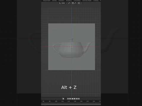 Blender Tutorial: Switch X-Ray View On And Off Using Keyboard Shortcuts. #shorts