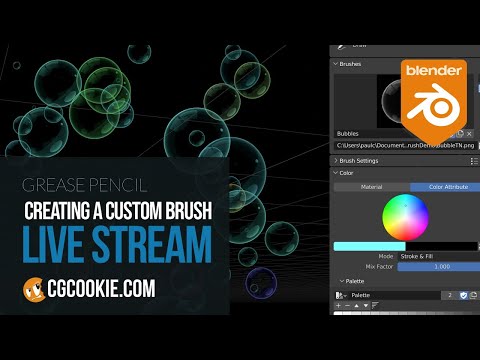 Create Custom brushes for Grease Pencil in Blender