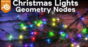Customizable Christmas Lights – Geometry Nodes 🎄 (Blender Tutorial)