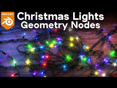 Customizable Christmas Lights – Geometry Nodes 🎄 (Blender Tutorial)