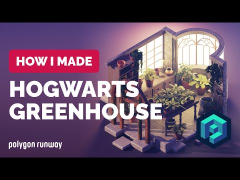 Hogwarts Greenhouse in Blender 3.3 – 3D Modeling Process | Polygon Runway