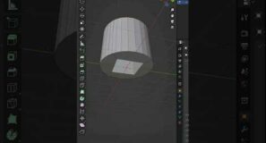 Blender Tutorial: Create A Cylinder With A Square Hole Through It Using Keyboard Shortcuts. #shorts