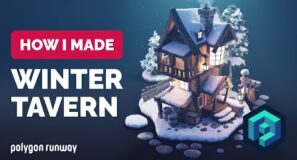 Winter Tavern in Blender – 3D Modeling Process | Polygon Runway