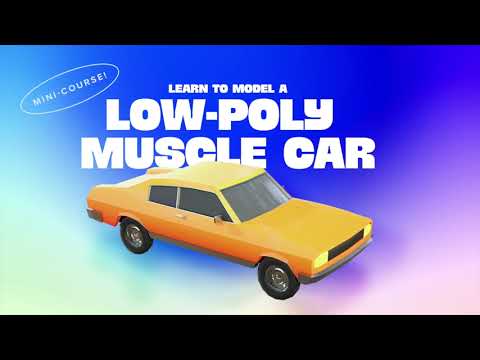 New mini course REV: Model a low-poly muscle car in Blender is NOW STREAMING on CG Cookie