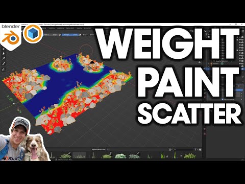 Scattering Objects by WEIGHT PAINT with Geometry Nodes in Blender!