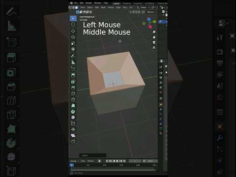 Blender Tutorial: How To Create An Inset Bevel Using Keyboard Shortcuts. #shorts