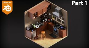 Low Poly Isometric Kitchen – Part 1 (Blender Tutorial)