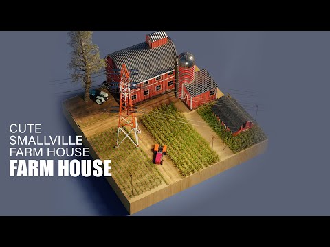 making a cute farm house in blender