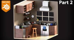 Low Poly Isometric Kitchen – Part 2 (Blender Tutorial)