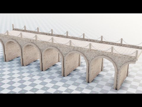 procedural medieval bridge generator geometry nodes tutorial for beginners