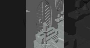 Modeling low poly candleholder in Blender 3D #b3d #blender3d #3dillustration #lowpoly3d