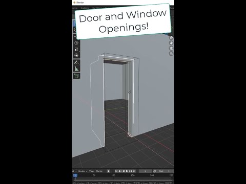 How to Add DOOR AND WINDOW Openings in Blender!