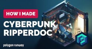 Cyberpunk Edgerunners Ripperdoc Clinic in Blender 3.3 – 3D Modeling Process | Polygon Runway