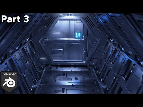 Sci-Fi Airlock Corridor – Part 3 (Blender Intermediate Tutorial)