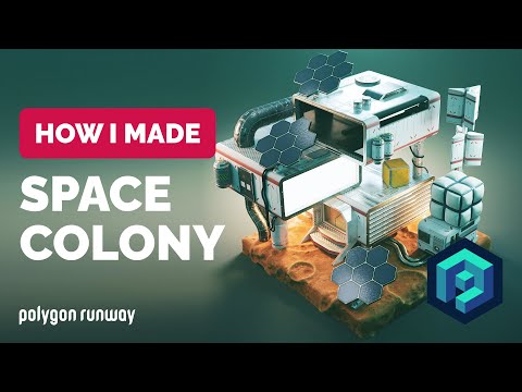 Space Colony Environment in Blender – 3D Modeling Process | Polygon Runway