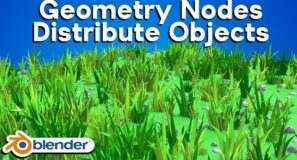 Distribute Objects on a Plane – Geometry Nodes Tutorial (Blender)