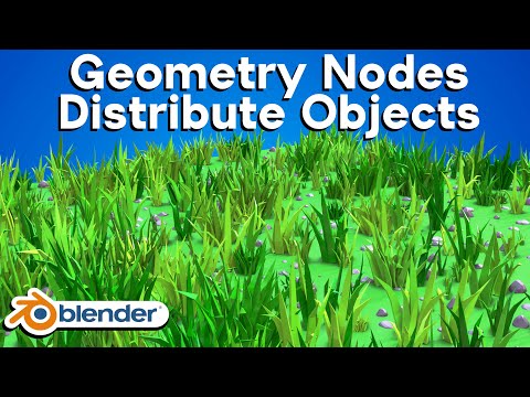 Distribute Objects on a Plane – Geometry Nodes Tutorial (Blender)