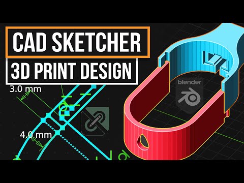 CAD Sketcker 3D Print Design Workflow | Blender 3.2 + | Ender-3 S1