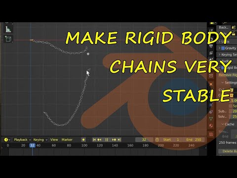 How To Make Rigid Body Chains Stable In Blender