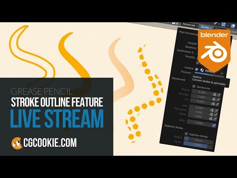 Outlining Grease Pencil Strokes in Blender