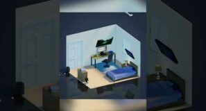 Low Poly Isometric Room Animation