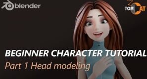 Blender Beginner Complete Character Tutorial  – Part1 – Modeling the Head