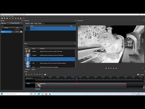 OpenShot Tutorial: How To Create A Black And White Negative Video From A Color Video.