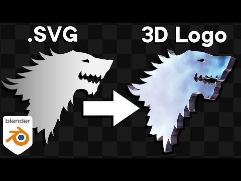 Turn a Vector Graphic into a 3d Logo in Blender (Tutorial)
