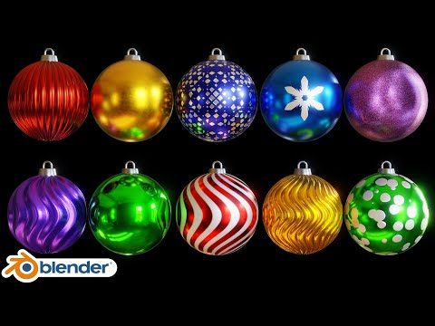Procedural Christmas Ball Ornaments (Blender Tutorial)
