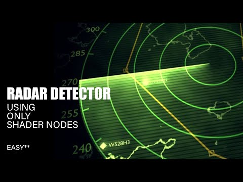 making a radar detector using only  shader nodes in blender